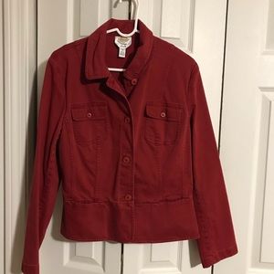 Talbot’s Red Jean Jacket Sz 16 Stretch material